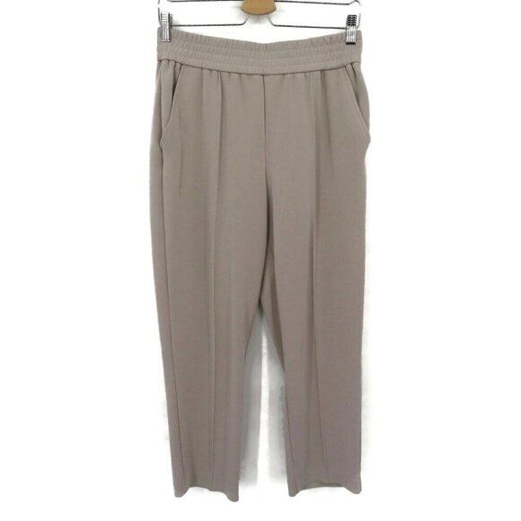 Mason DAmelie Womens Medium Pull On Stretch Waistband Beige Pants Pleated Front - Picture 10 of 10